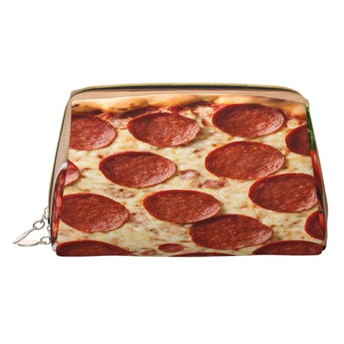 Make-up-Tasche mit 3D-Pizza-Aufdruck, PU-Leder, mit Reißverschlusstasche, kompakter Organizer für Reisen/Geldbörse, weiß, Einheitsgröße Make-up-Tasche mit 3D-Pizza-Aufdruck, PU-Leder, mit Reißverschlusstasche, kompakter Organizer für Reisen/Geldbörse, weiß, Einheitsgröße von JAYWIS
