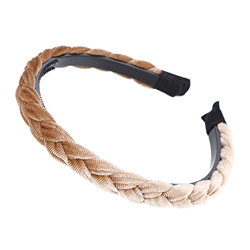 Fashion Shiny Weaving Hair Hoop geflochtenes gepolstertes Stirnband für Frauen Haarband Mädchen Lünette Kopfschmuck Haarschmuck,0382,G von JAZIEL