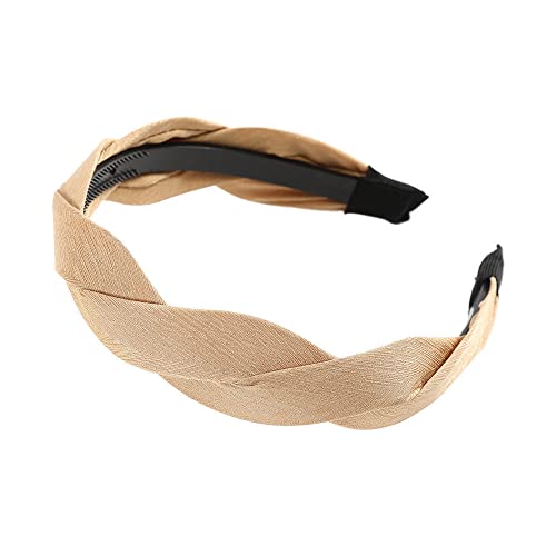 Fashion Shiny Weaving Hair Hoop geflochtenes gepolstertes Stirnband für Frauen Haarband Mädchen Lünette Kopfschmuck Haarschmuck,3353,D von JAZIEL