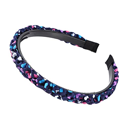 Fashion Shiny Weaving Hair Hoop geflochtenes gepolstertes Stirnband für Frauen Haarband Mädchen Lünette Kopfschmuck Haarschmuck,4B von JAZIEL