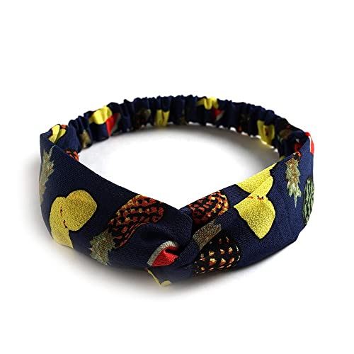 Frauen Mädchen Sommer Haarbänder Drucken Stirnbänder Vintage Kreuz Turban Bandage Bandanas Haarbänder Haarschmuck, 25 von JAZIEL