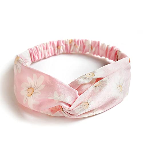 Frauen Mädchen Sommer Haarbänder Drucken Stirnbänder Vintage Kreuz Turban Bandage Bandanas Haarbänder Haarschmuck, 60 von JAZIEL