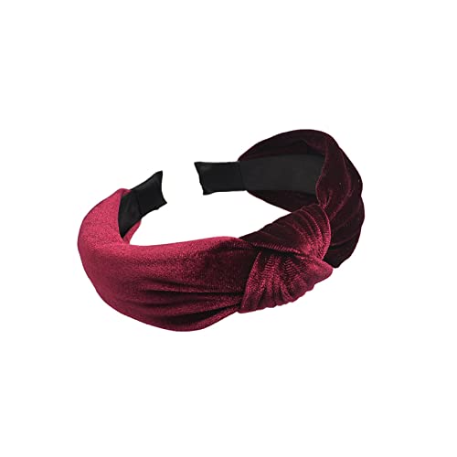 Geflochtenes Stirnband, einfarbiges Design, verdrehtes, breites Stirnband, Mädchen-Stirnband, Zubehör, Damen, einfarbig, Winterstirnband, 1, Einheitsgröße von JAZIEL