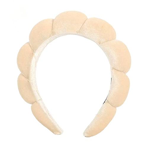 Modisches Schwamm-Stirnband für Frauen Mädchen, geschwollenes Haarband, Make-up-Blase, Retro-Frottee-Stirnbänder, Haarschmuck, Kopfbedeckung, 4, Einheitsgröße von JAZIEL