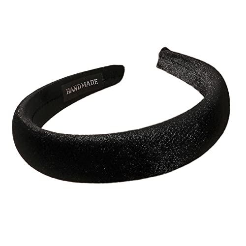JAZZY PEARLS Klassische dicke Schaumstoff-Stirnbänder, geschwollene Haarbänder, Kopfbedeckung für Damen, Schwarz JAZZY PEARLS Klassische dicke Schaumstoff-Stirnbänder, geschwollene Haarbänder, Kopfbedeckung für Damen, Schwarz von JAZZY PEARLS