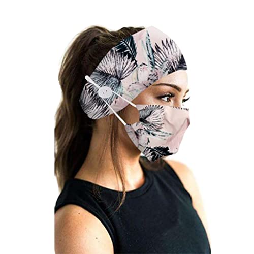 JAZZY PEARLS Knöpfe Stirnband mit Gesichtsmaske, dehnbares Haarband-Set, rosa Blätter JAZZY PEARLS Knöpfe Stirnband mit Gesichtsmaske, dehnbares Haarband-Set, rosa Blätter von JAZZY PEARLS