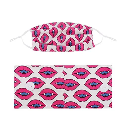 JAZZY PEARLS Knopf Stirnband mit Gesichtsmaske Halloween Haarband Rosa Lippen JAZZY PEARLS Knopf Stirnband mit Gesichtsmaske Halloween Haarband Rosa Lippen von JAZZY PEARLS