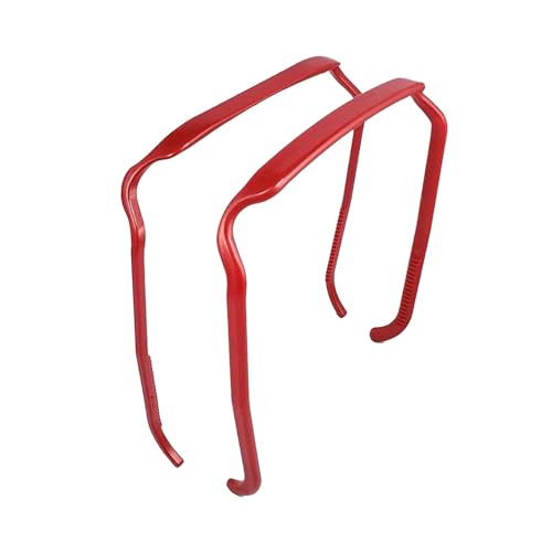 JAZZY PEARLS Lockiges, dickes Haar, großes Stirnband, Unisex, langlebig, 140 x 155 mm, unsichtbarer Haarreifen, Rot von JAZZY PEARLS