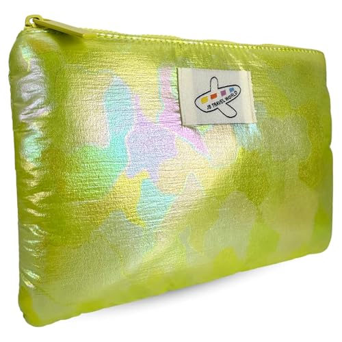 JB Travel World Grüne schimmernde Make-up-Tasche – handgefertigter Kosmetik-Organizer und Reisetasche für Hautpflege und Essentials, grün, 210mm x 140mm x 80mm, Schillernde Mehrzweck-Organizer-Tasche JB Travel World Grüne schimmernde Make-up-Tasche – handgefertigter Kosmetik-Organizer und Reisetasche für Hautpflege und Essentials, grün, 210mm x 140mm x 80mm, Schillernde Mehrzweck-Organizer-Tasche von JB Travel World