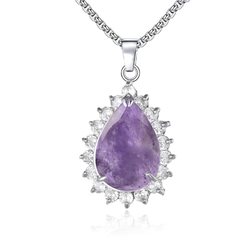 JBAERD Halskette mit Pfauenmotiv, ovaler Kristall, Damen-Anhänger, Edelstein, Trendschmuck, verstellbare Kette mit Geschenkbox, Stein, Achat JBAERD Halskette mit Pfauenmotiv, ovaler Kristall, Damen-Anhänger, Edelstein, Trendschmuck, verstellbare Kette mit Geschenkbox, Stein, Achat von JBAERD