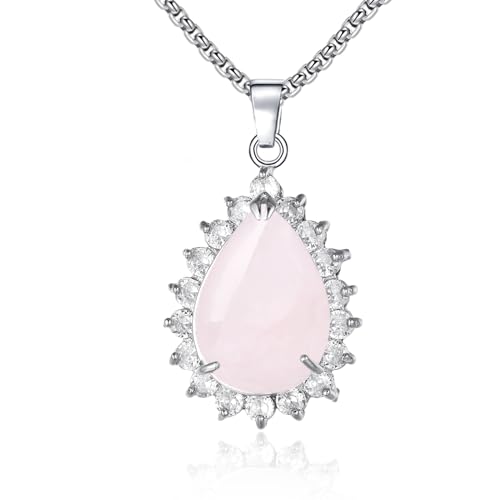 JBAERD Halskette mit Pfauenmotiv, ovaler Kristall, Damen-Anhänger, Edelstein, Trendschmuck, verstellbare Kette mit Geschenkbox, Stein, Achat JBAERD Halskette mit Pfauenmotiv, ovaler Kristall, Damen-Anhänger, Edelstein, Trendschmuck, verstellbare Kette mit Geschenkbox, Stein, Achat von JBAERD