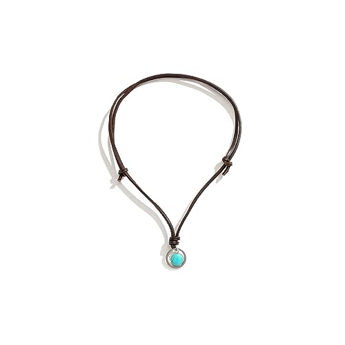 JBAERD Türkis-Halskette, westlicher Türkis-Anhänger, türkisfarbener Schmuck, Geschenk für Männer und Frauen von JBAERD
