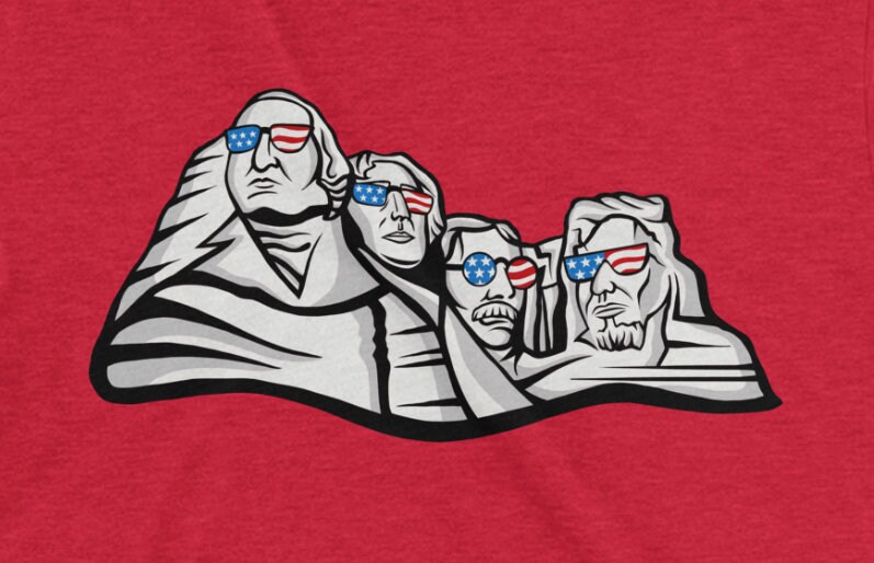 Mount Rushmore Präsidenten T-Shirt Mount Rushmore Präsidenten T-Shirt von JBHollowayDesigns