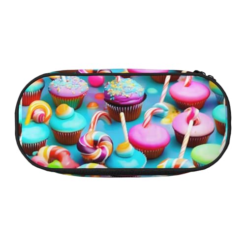 JBJGKHLP Bunte süße Lutscher-Cupcake-Donut-Druck, praktisches Federmäppchen, praktische Stift-Aufbewahrungstasche, Schule, Büro, Essentials, lebendig, Schwarz , Einheitsgröße, Taschen-Organizer JBJGKHLP Bunte süße Lutscher-Cupcake-Donut-Druck, praktisches Federmäppchen, praktische Stift-Aufbewahrungstasche, Schule, Büro, Essentials, lebendig, Schwarz , Einheitsgröße, Taschen-Organizer von JBJGKHLP