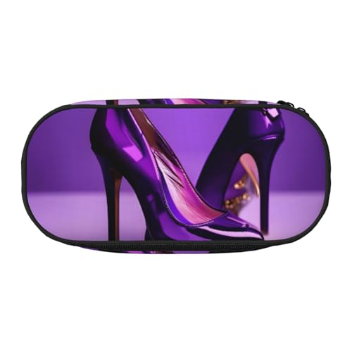JBJGKHLP Elegante violette High Heels mit Lippenstift-Druck, praktisches Federmäppchen, praktische Stift-Aufbewahrungstaschen, Schule, Büro, Essentials, lebendig, Schwarz , Einheitsgröße JBJGKHLP Elegante violette High Heels mit Lippenstift-Druck, praktisches Federmäppchen, praktische Stift-Aufbewahrungstaschen, Schule, Büro, Essentials, lebendig, Schwarz , Einheitsgröße von JBJGKHLP