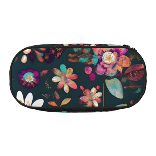 JBJGKHLP Farbenfrohes Boho-Blumendruck, praktisches Federmäppchen, praktische Stift-Aufbewahrungstasche, Schule, Büro, Essentials, lebendig, Schwarz , Einheitsgröße, Taschen-Organizer JBJGKHLP Farbenfrohes Boho-Blumendruck, praktisches Federmäppchen, praktische Stift-Aufbewahrungstasche, Schule, Büro, Essentials, lebendig, Schwarz , Einheitsgröße, Taschen-Organizer von JBJGKHLP