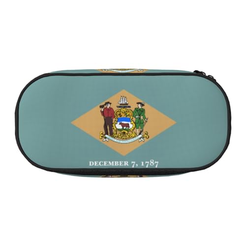 JBJGKHLP Federmäppchen, Motiv: Flagge von Delaware, praktische Stifte-Aufbewahrungstaschen, Schule, Büro, Essentials, lebendig, Schwarz , Einheitsgröße, Taschen-Organizer JBJGKHLP Federmäppchen, Motiv: Flagge von Delaware, praktische Stifte-Aufbewahrungstaschen, Schule, Büro, Essentials, lebendig, Schwarz , Einheitsgröße, Taschen-Organizer von JBJGKHLP