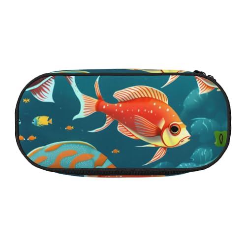 JBJGKHLP Federmäppchen, Motiv: Ozean, Unterwasserfisch-Druck, praktische Stift-Aufbewahrungstaschen, Schule, Büro, Essentials, lebendig, Schwarz , Einheitsgröße, Taschen-Organizer JBJGKHLP Federmäppchen, Motiv: Ozean, Unterwasserfisch-Druck, praktische Stift-Aufbewahrungstaschen, Schule, Büro, Essentials, lebendig, Schwarz , Einheitsgröße, Taschen-Organizer von JBJGKHLP