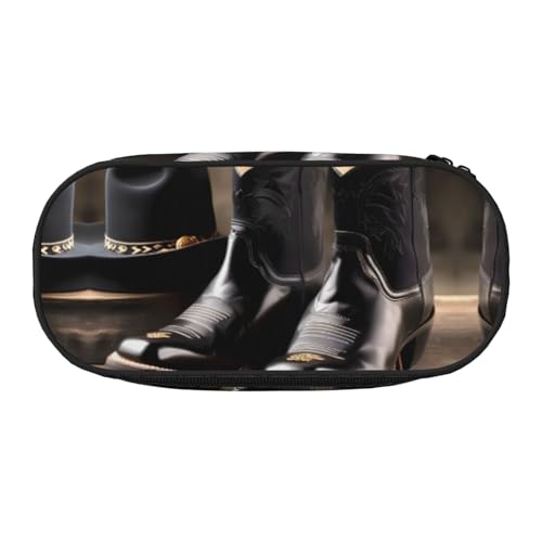 JBJGKHLP Federmäppchen mit Cowboyhut, Westernstiefel, praktische Stifte-Aufbewahrungstasche, Schule, Büro, lebendig, Schwarz, Schwarz , Einheitsgröße, Taschen-Organizer JBJGKHLP Federmäppchen mit Cowboyhut, Westernstiefel, praktische Stifte-Aufbewahrungstasche, Schule, Büro, lebendig, Schwarz, Schwarz , Einheitsgröße, Taschen-Organizer von JBJGKHLP
