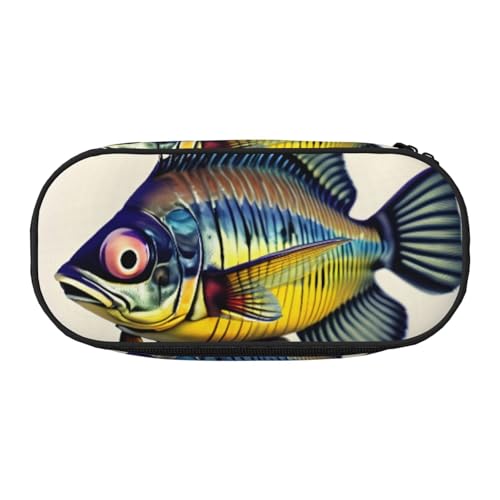 JBJGKHLP Federmäppchen mit gelbem Fisch-Druck, praktische Stifte-Aufbewahrungstasche, Schule, Büro, Essentials, lebendig, Schwarz , Einheitsgröße, Taschen-Organizer JBJGKHLP Federmäppchen mit gelbem Fisch-Druck, praktische Stifte-Aufbewahrungstasche, Schule, Büro, Essentials, lebendig, Schwarz , Einheitsgröße, Taschen-Organizer von JBJGKHLP