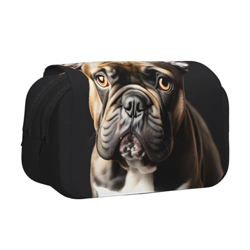 JBJGKHLP Federmäppchen mit langen Ohren, französische Bulldogge, vielseitiges Federmäppchen, große Kapazität, Aufbewahrung, Make-up, Kulturbeutel, Reisen, Büro von JBJGKHLP
