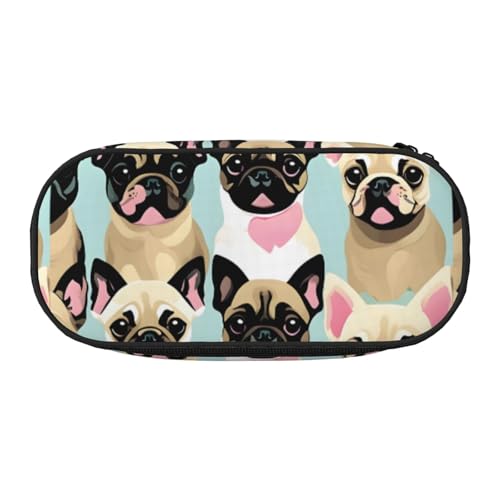 JBJGKHLP Federmäppchen mit niedlichem Chihuahua-Motiv und Mops-Aufdruck, praktische Stiftaufbewahrungstaschen, Schule, Büro, Essentials, lebendig, Schwarz , Einheitsgröße, Taschen-Organizer JBJGKHLP Federmäppchen mit niedlichem Chihuahua-Motiv und Mops-Aufdruck, praktische Stiftaufbewahrungstaschen, Schule, Büro, Essentials, lebendig, Schwarz , Einheitsgröße, Taschen-Organizer von JBJGKHLP