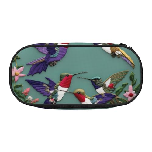 JBJGKHLP Praktisches Federmäppchen mit Blumenmuster, Kolibri-Stickereien, praktische Stifte-Aufbewahrungstaschen, Schule, Büro, Essentials, lebendig, Schwarz , Einheitsgröße, Taschen-Organizer JBJGKHLP Praktisches Federmäppchen mit Blumenmuster, Kolibri-Stickereien, praktische Stifte-Aufbewahrungstaschen, Schule, Büro, Essentials, lebendig, Schwarz , Einheitsgröße, Taschen-Organizer von JBJGKHLP