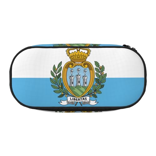 JBJGKHLP Praktisches Federmäppchen mit Flagge von San Marino, praktische Stiftaufbewahrungstaschen, Schule, Büro, Essentials, lebendig, Schwarz , Einheitsgröße, Taschen-Organizer JBJGKHLP Praktisches Federmäppchen mit Flagge von San Marino, praktische Stiftaufbewahrungstaschen, Schule, Büro, Essentials, lebendig, Schwarz , Einheitsgröße, Taschen-Organizer von JBJGKHLP