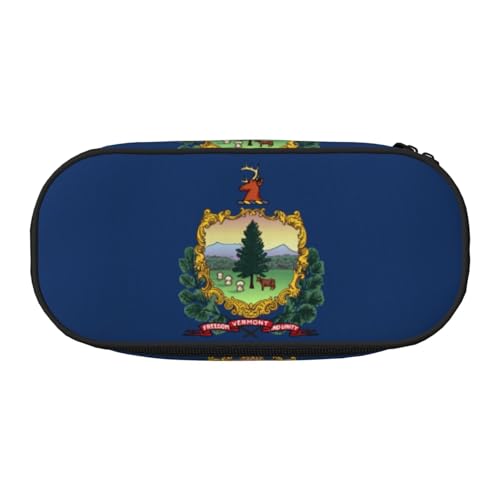 JBJGKHLP Praktisches Federmäppchen mit Flagge von Vermont, praktische Stift-Aufbewahrungstaschen, Schule, Büro, Essentials, lebendig, Schwarz , Einheitsgröße, Taschen-Organizer JBJGKHLP Praktisches Federmäppchen mit Flagge von Vermont, praktische Stift-Aufbewahrungstaschen, Schule, Büro, Essentials, lebendig, Schwarz , Einheitsgröße, Taschen-Organizer von JBJGKHLP