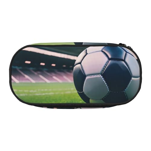 JBJGKHLP Praktisches Federmäppchen mit Fußball-Aufdruck, praktische Stift-Aufbewahrungstasche, Schule, Büro, Essentials, lebendig, Schwarz , Einheitsgröße, Taschen-Organizer JBJGKHLP Praktisches Federmäppchen mit Fußball-Aufdruck, praktische Stift-Aufbewahrungstasche, Schule, Büro, Essentials, lebendig, Schwarz , Einheitsgröße, Taschen-Organizer von JBJGKHLP