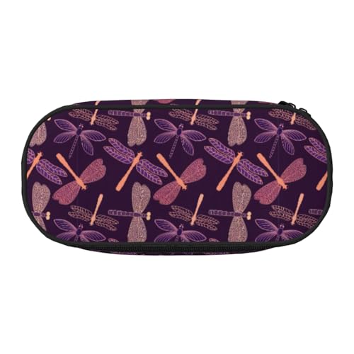JBJGKHLP Praktisches Federmäppchen mit Libellen-Aufdruck, praktische Stift-Aufbewahrungstasche, Schule, Büro, lebendig, Violett, Schwarz , Einheitsgröße, Taschen-Organizer JBJGKHLP Praktisches Federmäppchen mit Libellen-Aufdruck, praktische Stift-Aufbewahrungstasche, Schule, Büro, lebendig, Violett, Schwarz , Einheitsgröße, Taschen-Organizer von JBJGKHLP