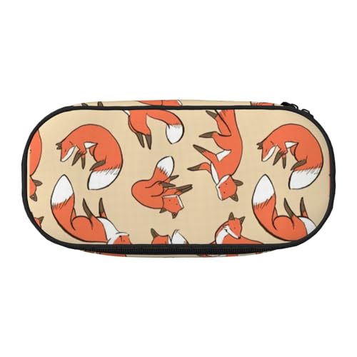 JBJGKHLP Praktisches Federmäppchen mit vielen Füchsen, praktische Stift-Aufbewahrungstaschen, Schule, Büro, Essentials, lebendig, Schwarz , Einheitsgröße, Taschen-Organizer JBJGKHLP Praktisches Federmäppchen mit vielen Füchsen, praktische Stift-Aufbewahrungstaschen, Schule, Büro, Essentials, lebendig, Schwarz , Einheitsgröße, Taschen-Organizer von JBJGKHLP