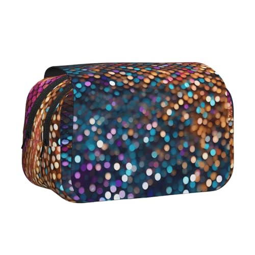 JBJGKHLP Vielseitiges Federmäppchen mit Farbverlauf, Pailletten, glitzernd, großes Fassungsvermögen, Aufbewahrung, Make-up, Kulturbeutel, Reisen, Büro von JBJGKHLP