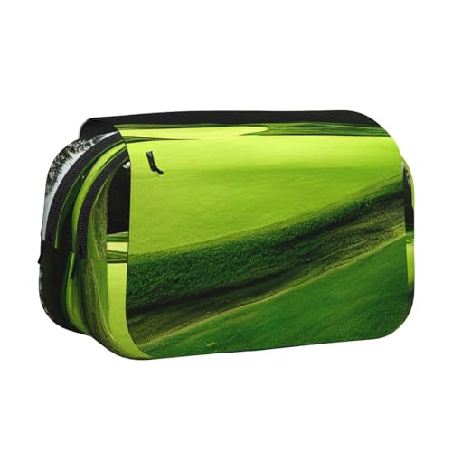 JBJGKHLP Vielseitiges Federmäppchen mit Golfplatz-Druck, großes Fassungsvermögen, Aufbewahrung, Make-up, Kulturbeutel, Reisen, Büro von JBJGKHLP