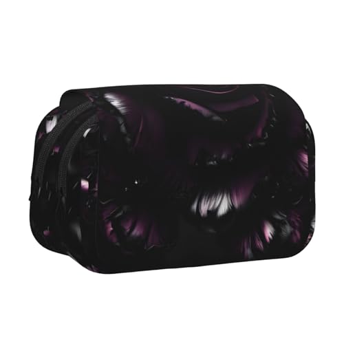 JBJGKHLP Vielseitiges Federmäppchen mit Gothic-Rosen-Druck, großes Fassungsvermögen, Aufbewahrung, Make-up, Kulturbeutel, Reisen, Büro von JBJGKHLP