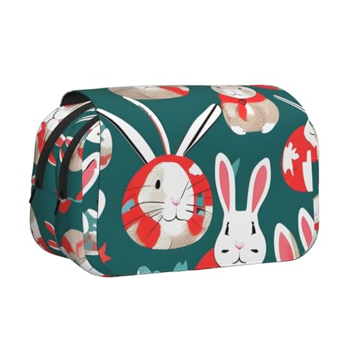 JBJGKHLP Vielseitiges Federmäppchen mit Hasen-Motiv, große Kapazität, Aufbewahrung, Make-up, Kulturbeutel, Reisen, Büro von JBJGKHLP