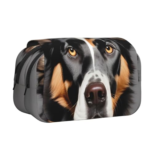 JBJGKHLP Vielseitiges Federmäppchen mit Hunderassen-Aufdruck, große Kapazität, Aufbewahrung, Make-up, Kulturbeutel, Reisen, Büro von JBJGKHLP