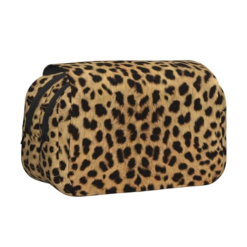 JBJGKHLP Vielseitiges Federmäppchen mit Leopardenmuster, großes Fassungsvermögen, Make-up, Kulturbeutel, Reisen, Büro von JBJGKHLP