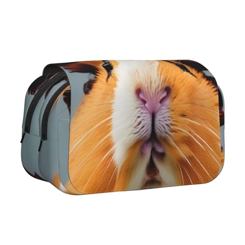 JBJGKHLP Vielseitiges Federmäppchen mit Meerschweinchen-Aufdruck, großes Fassungsvermögen, Aufbewahrung, Make-up, Kulturbeutel, Reisen, Büro von JBJGKHLP