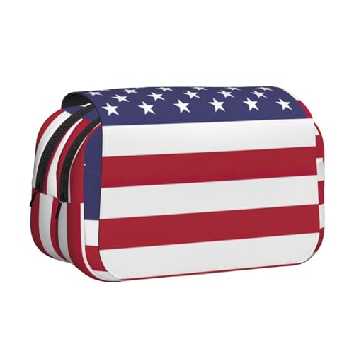 JBJGKHLP Vielseitiges Federmäppchen mit amerikanischer Flagge, große Kapazität, Aufbewahrung, Make-up, Kulturbeutel, Reisen, Büro JBJGKHLP Vielseitiges Federmäppchen mit amerikanischer Flagge, große Kapazität, Aufbewahrung, Make-up, Kulturbeutel, Reisen, Büro von JBJGKHLP