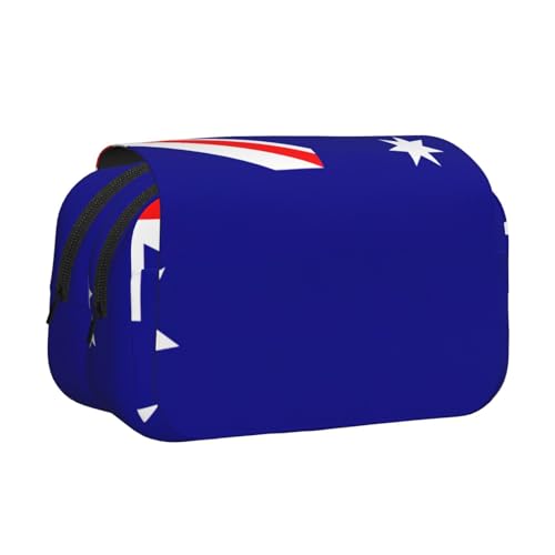 JBJGKHLP Vielseitiges Federmäppchen mit australischer Flagge, großes Fassungsvermögen, Make-up, Kulturbeutel, Reisen, Büro von JBJGKHLP