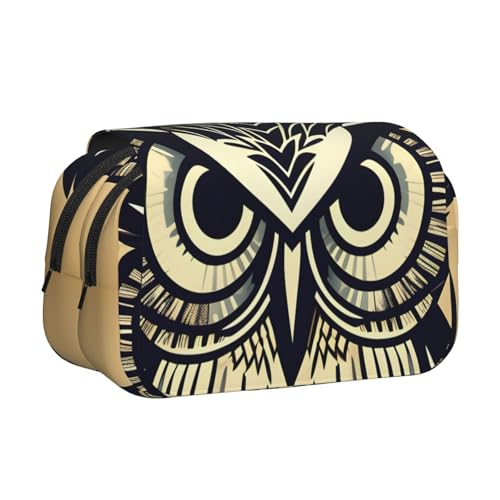 JBJGKHLP Vielseitiges Federmäppchen mit niedlichem Eulen-Motiv, große Kapazität, Aufbewahrung, Make-up, Kulturbeutel, Reisen, Büro von JBJGKHLP