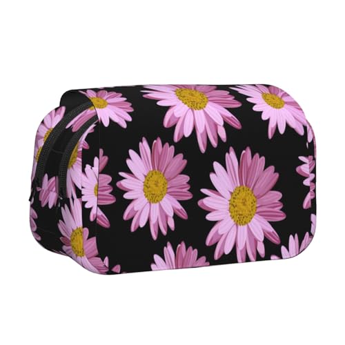 JBJGKHLP Vielseitiges Federmäppchen mit rosa Punkten, großes Fassungsvermögen, Make-up, Kulturbeutel, Reisen, Büro von JBJGKHLP