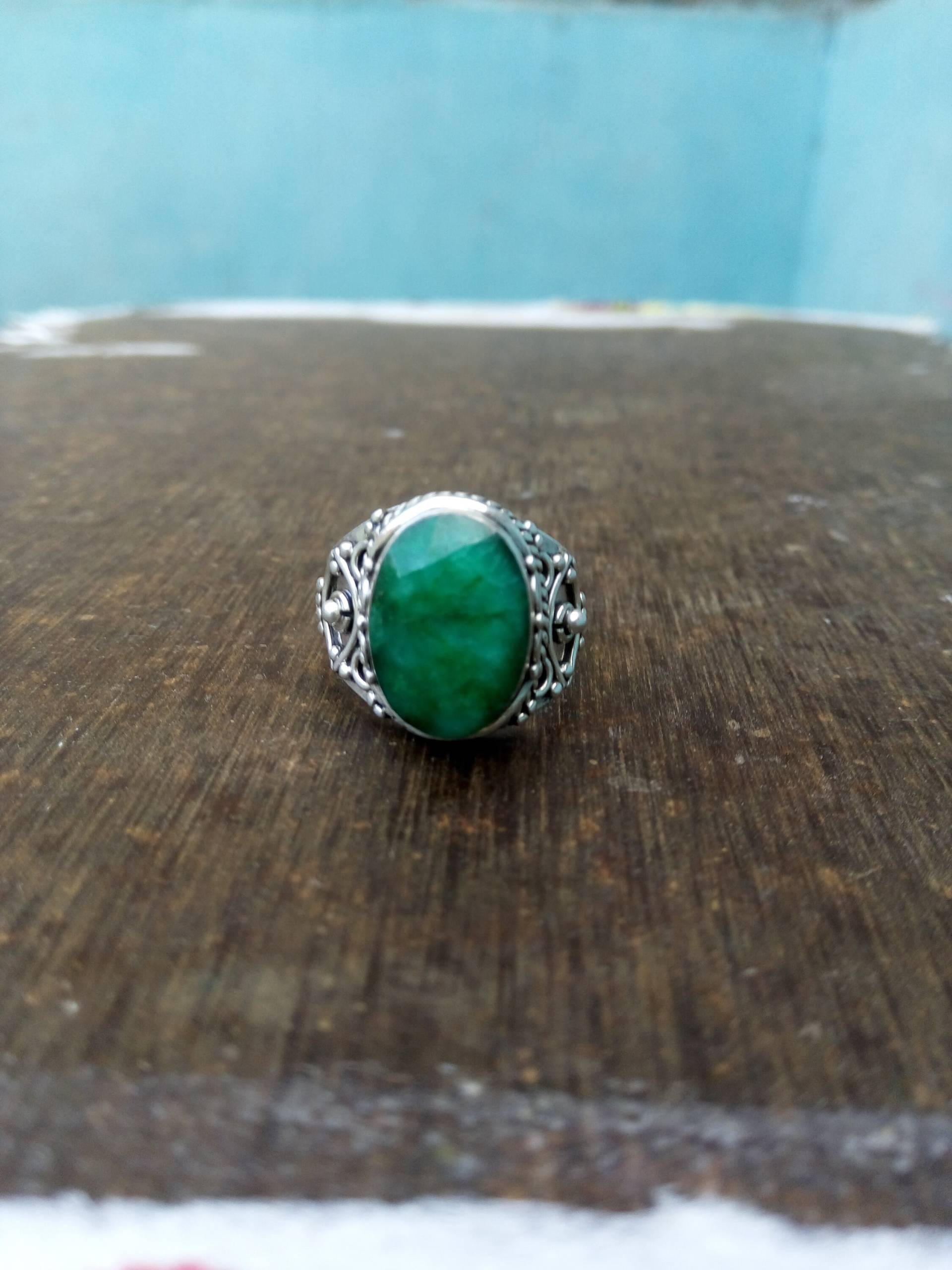 925 Sterling Silber Steinring/Grüner Rubin Stein Ring/Handgefertigter Silberring/Statement Ring Größe Us 4-10 925 Sterling Silber Steinring/Grüner Rubin Stein Ring/Handgefertigter Silberring/Statement Ring Größe Us 4-10 von JBJewllers