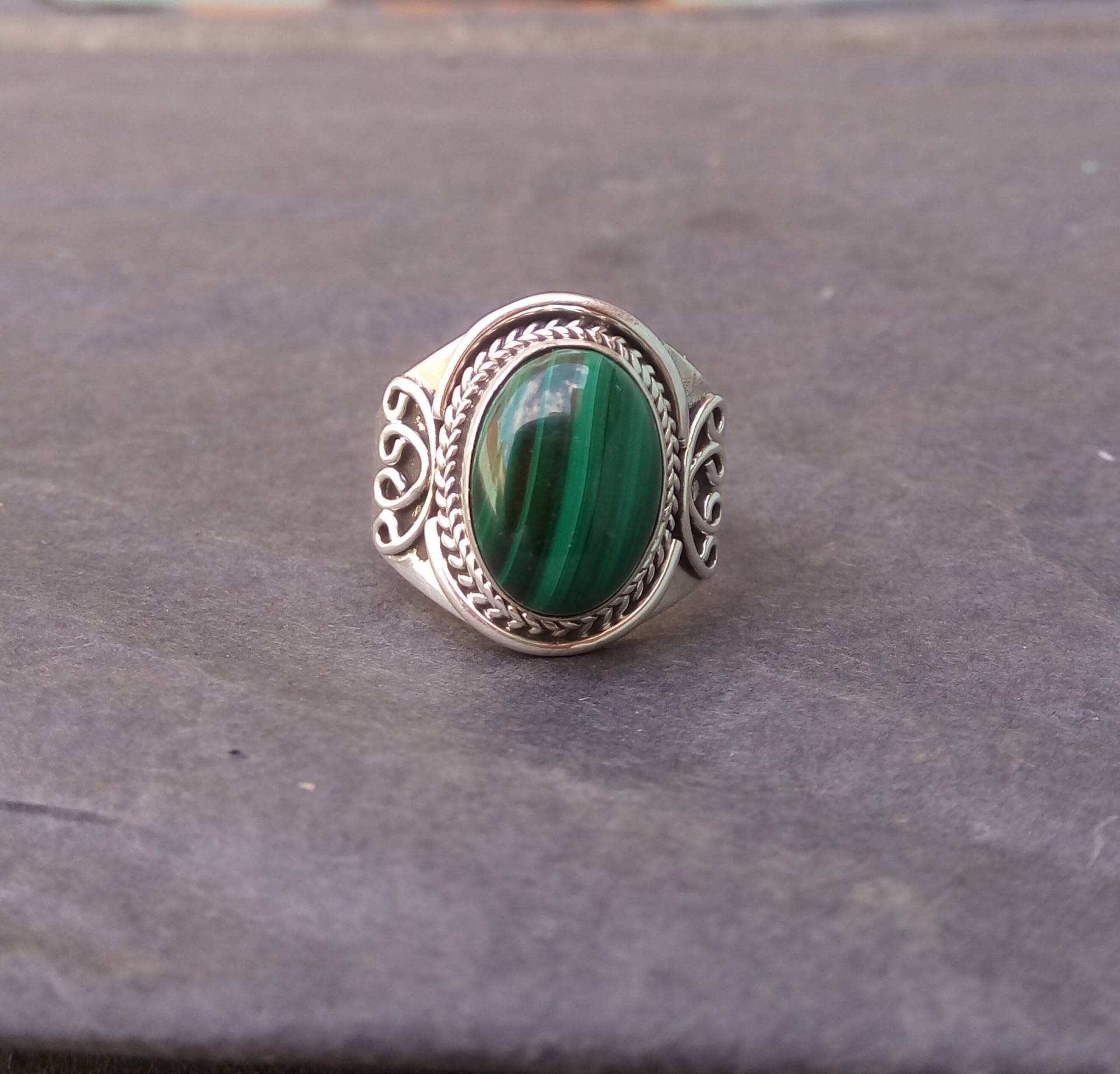 Grüner Malachit 925 Sterling Silber Edelstein Ring Designer Schmuck ~ Natürlicher April Monat Geburtsstein Geschenk Für Valentinstag Grüner Malachit 925 Sterling Silber Edelstein Ring Designer Schmuck ~ Natürlicher April Monat Geburtsstein Geschenk Für Valentinstag von JBJewllers