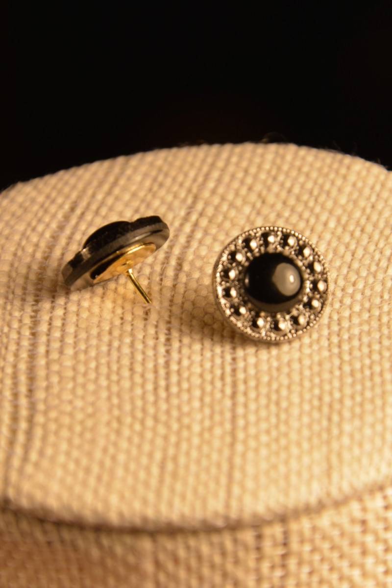 Ohrringe - Vintage Schwarze Deko Glasohrringe Mit Elementen Von Jbkreative von JBKreative