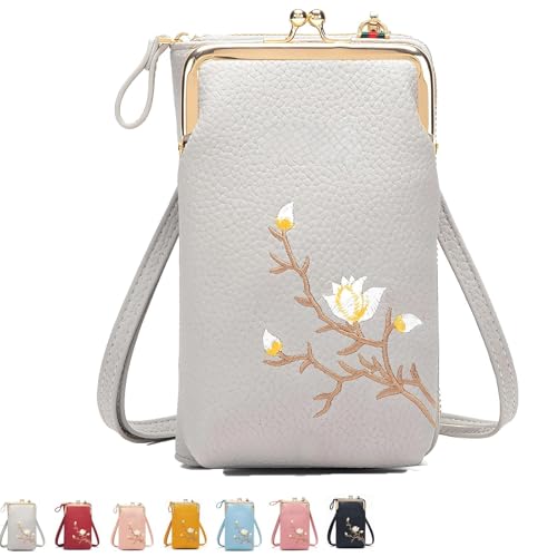 JBPPIOOUA Damen-Umhängetasche mit Handyhalter, Handytasche mit Kartenfächern, für Mädchen und Damen von JBPPIOOUA