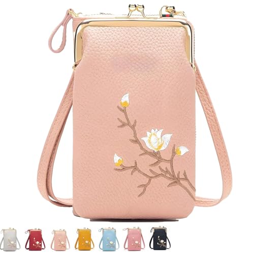 JBPPIOOUA Damen-Umhängetasche mit Handyhalter, Handytasche mit Kartenfächern, für Mädchen und Damen von JBPPIOOUA