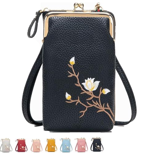 JBPPIOOUA Damen-Umhängetasche mit Handyhalter, Handytasche mit Kartenfächern, für Mädchen und Damen von JBPPIOOUA