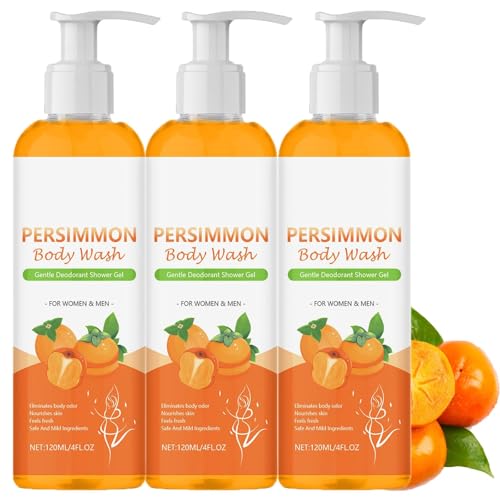 Kaki-Duschgel zur Geruchskontrolle, Kaki-Duschgel gegen Altersgeruch, frischer Duft, tiefenreinigend und feuchtigkeitsspendend von JBPPIOOUA